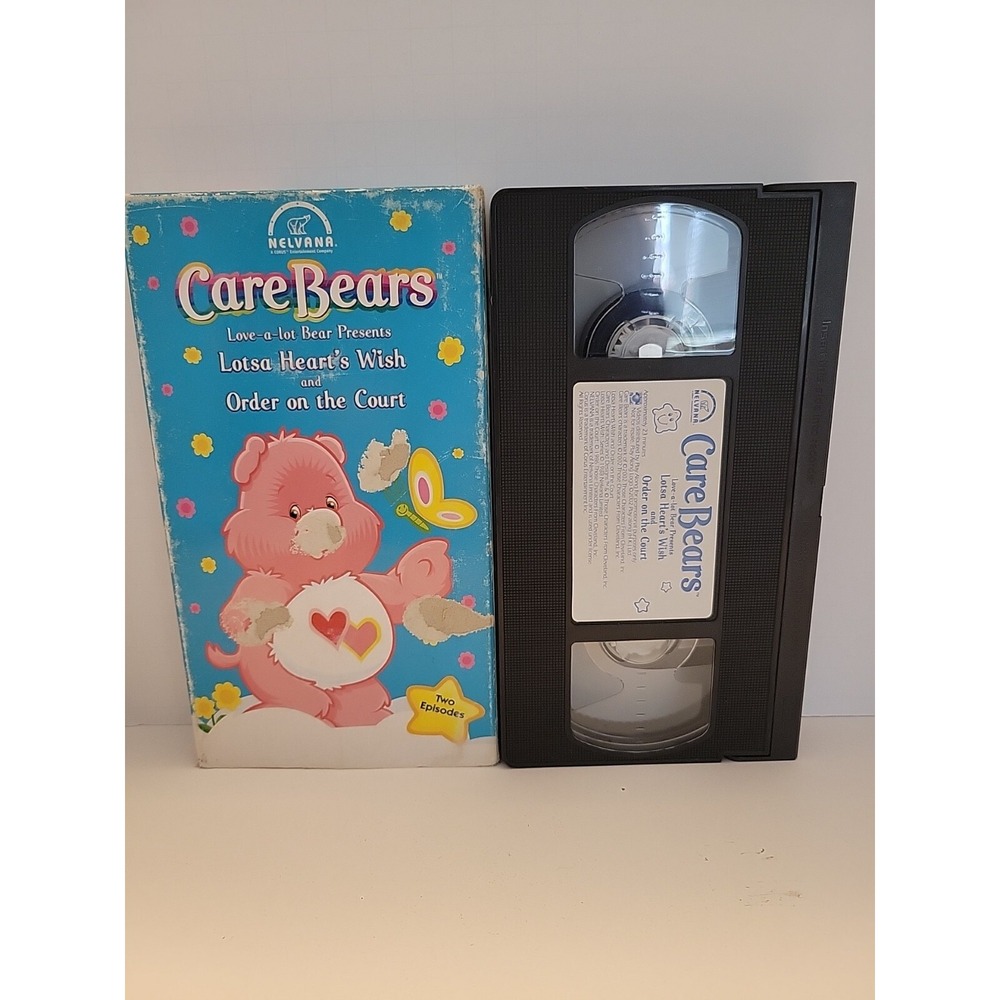 Care Bears Lotsa Hearts Wish Order On The Court VHS Nelvana Love-A-Lot Bear